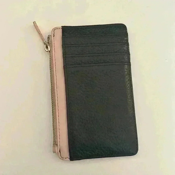 TED BAKER pink&black card holder with zipper - Picture 2 of 2